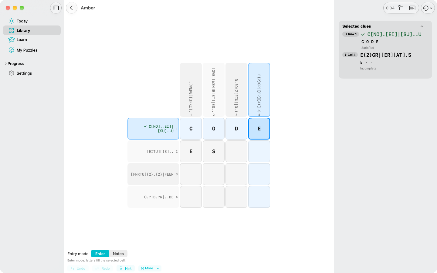 Mac: a rectangular puzzle with clue lanes, sidebar progress, and solving tools. The Mac edition is available on the App Store.